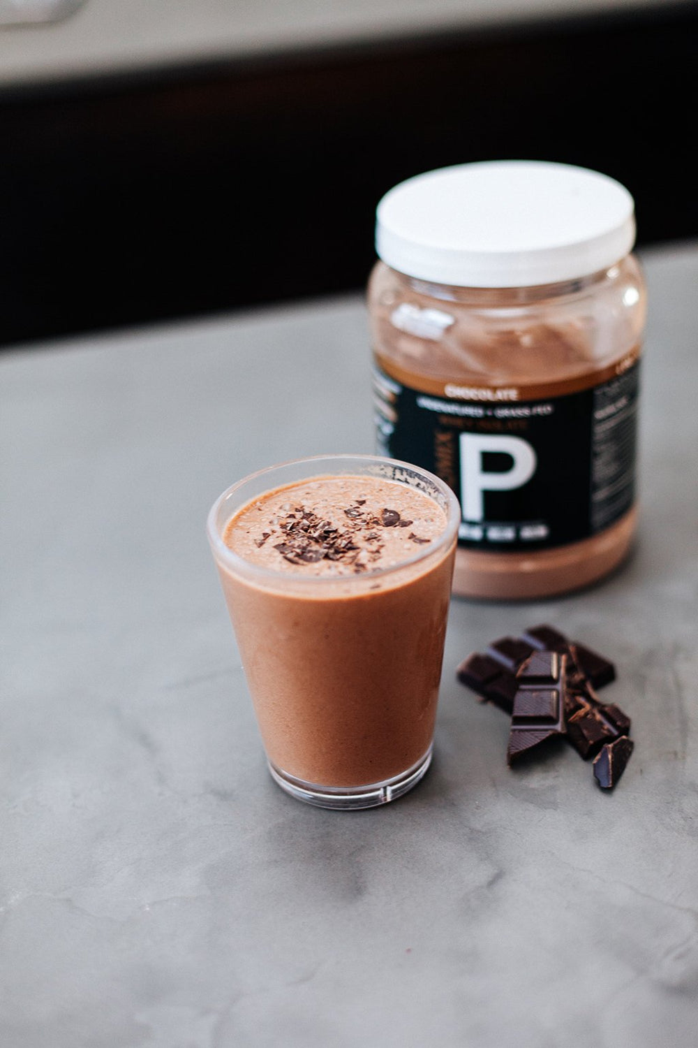 Chocolate Whey Protein Isolate Powder, 1 LB Container