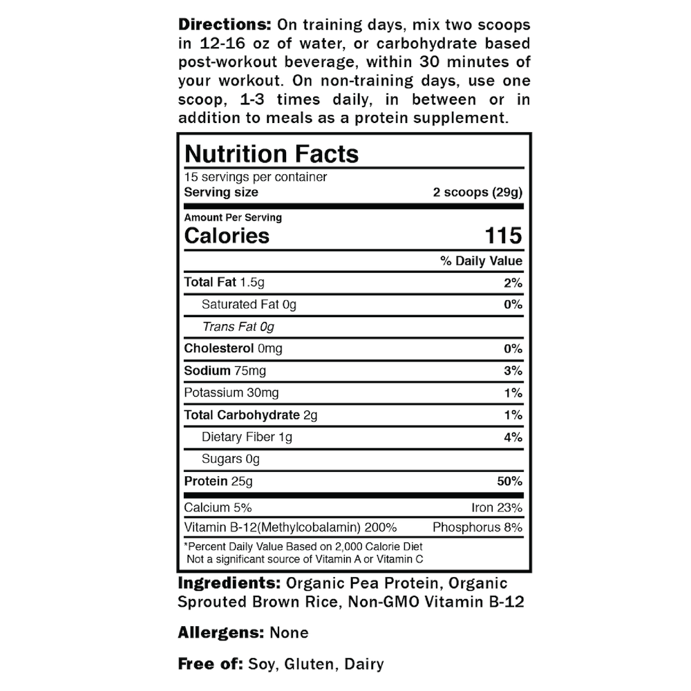 Nutrition Facts Label