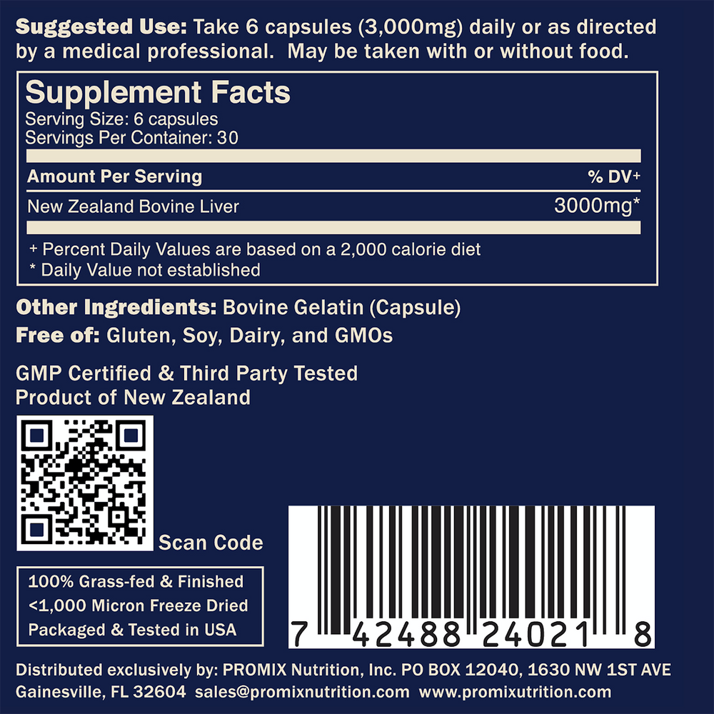 ProMix Raw Liver Capsules