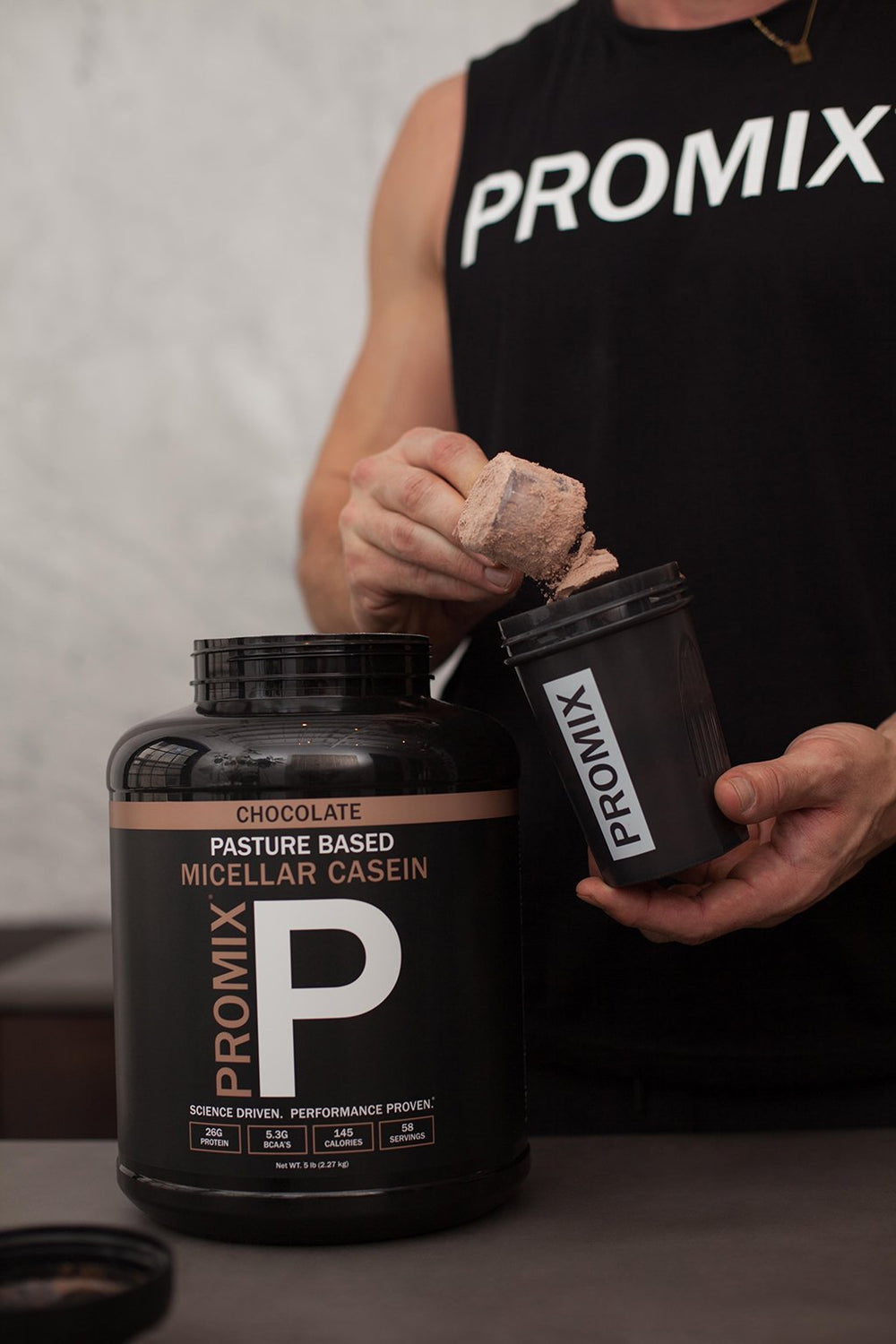 Chocolate Casein Protein Powder, 5 LB Container