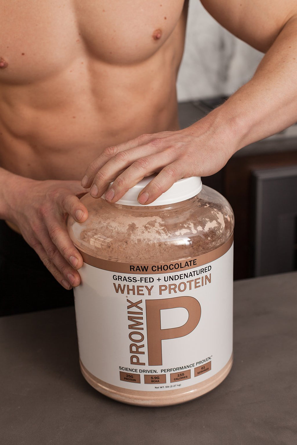 Raw Chocolate Grass-fed Native Irish Whey Protein, 5 LB Container