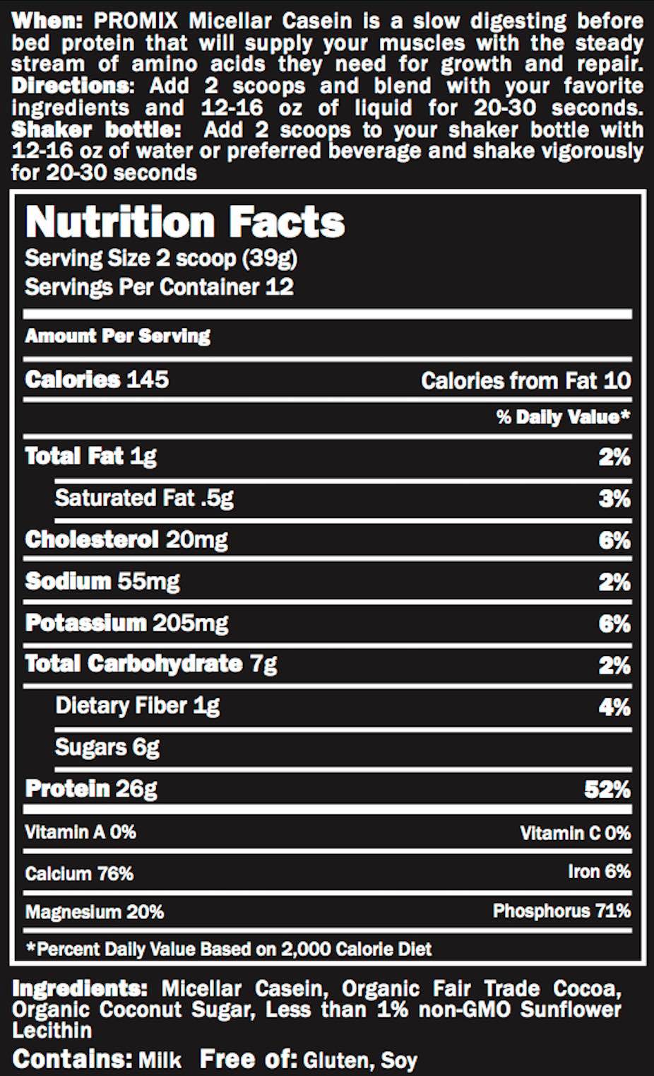 Nutrition Facts Label