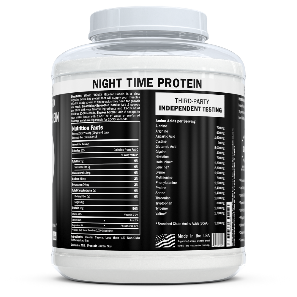 Tub Nutrition Facts Label