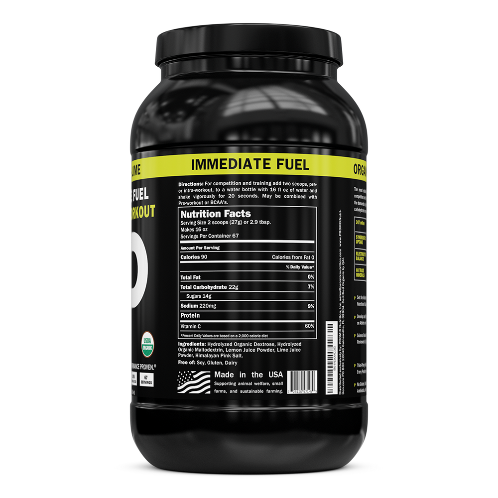 Tub Container Nutrition Facts Label