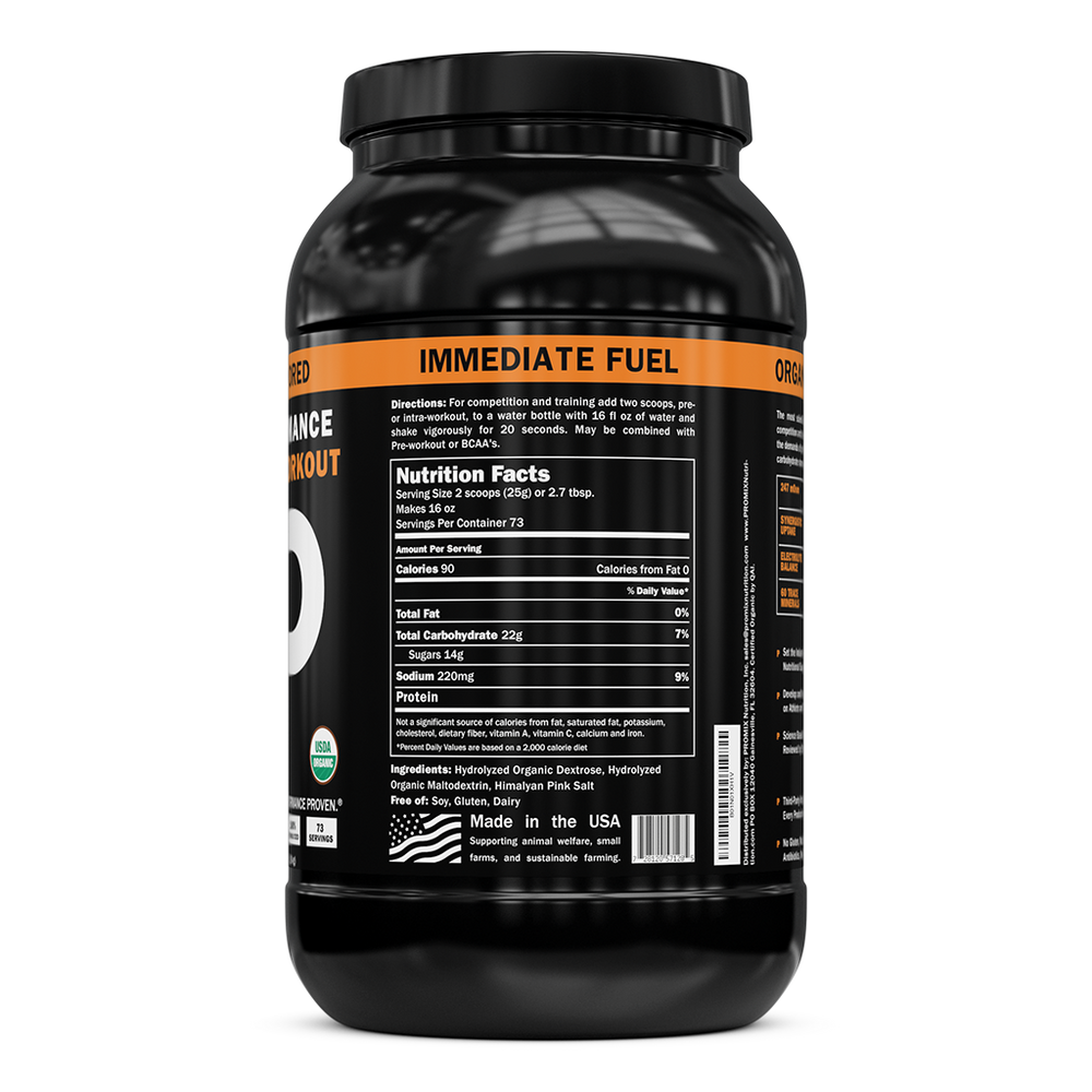 Tub Container Nutrition Facts Label