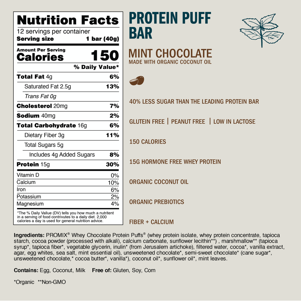 Mint Chocolate Protein Puff Bars
