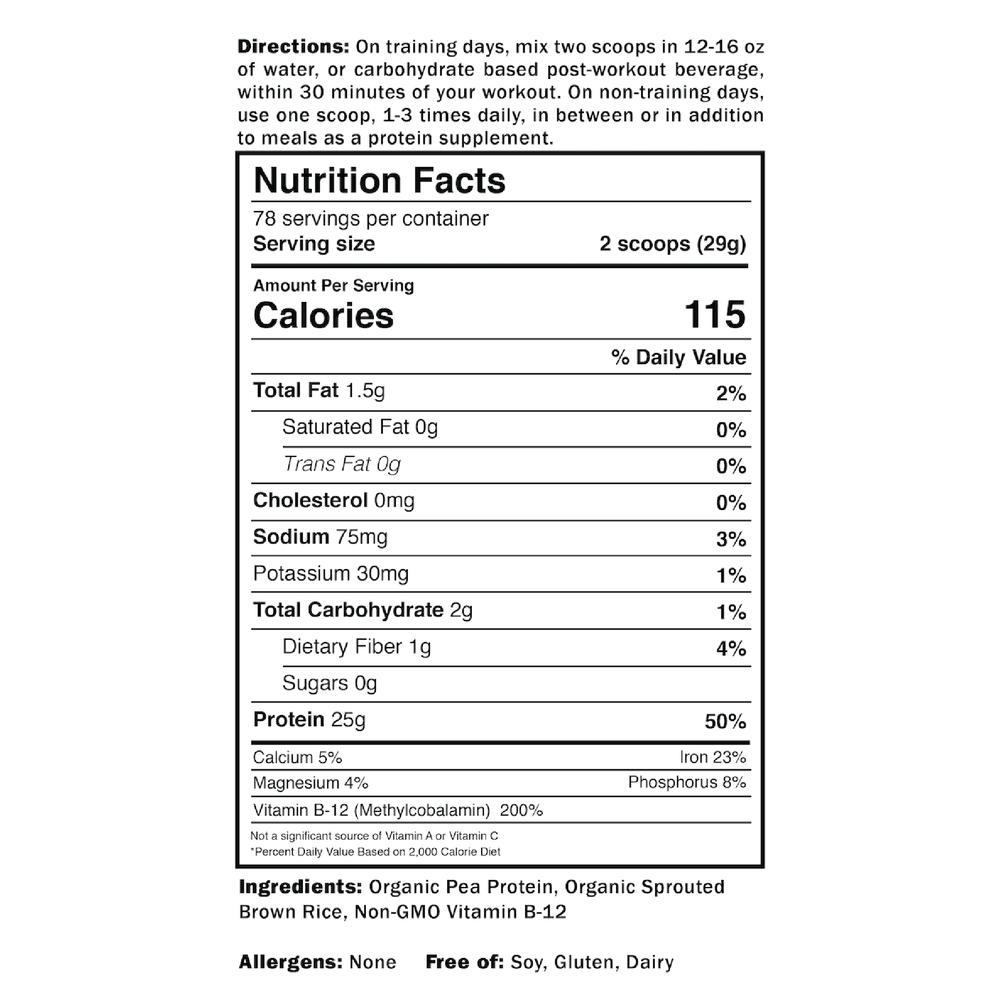 Nutrition Facts Label