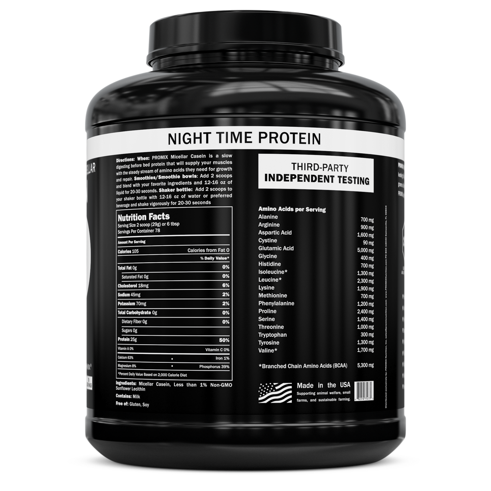 Tub Nutrition Facts Label