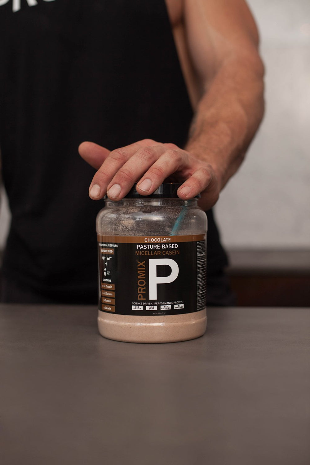 Chocolate Casein Protein Powder, 1 LB Container